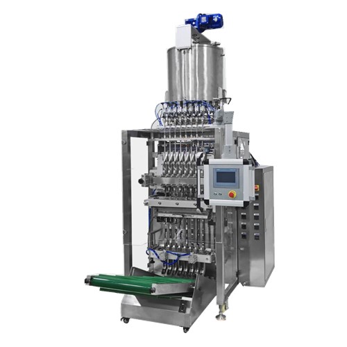 Multi lane back sealing bag liquid packing machine